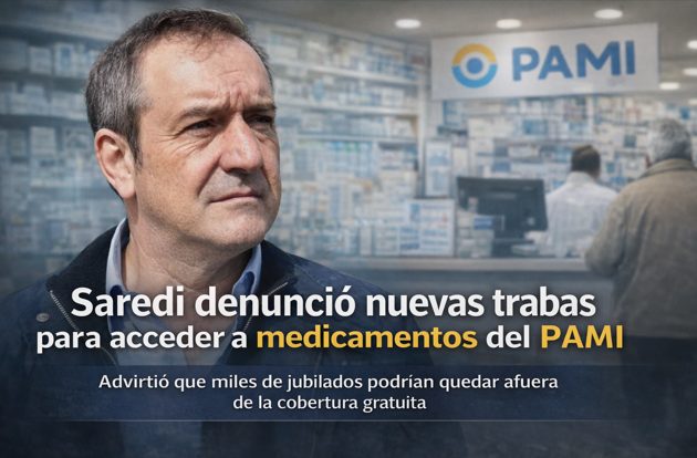 Saredi alerta sobre exclusión de jubilados en medicamentos gratuitos del PAMI