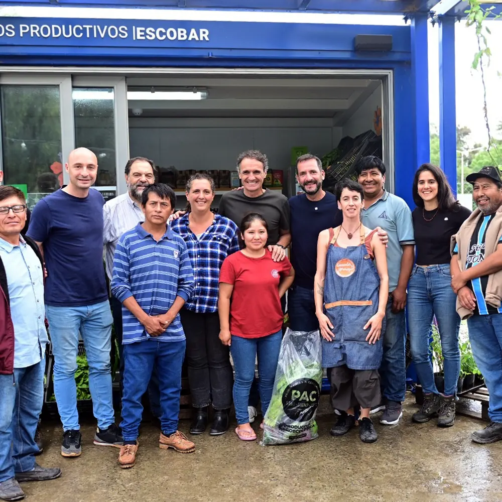 Katopodis, Sujarchuk y otras autoridades en la Despensa Agroecológica de Matheu