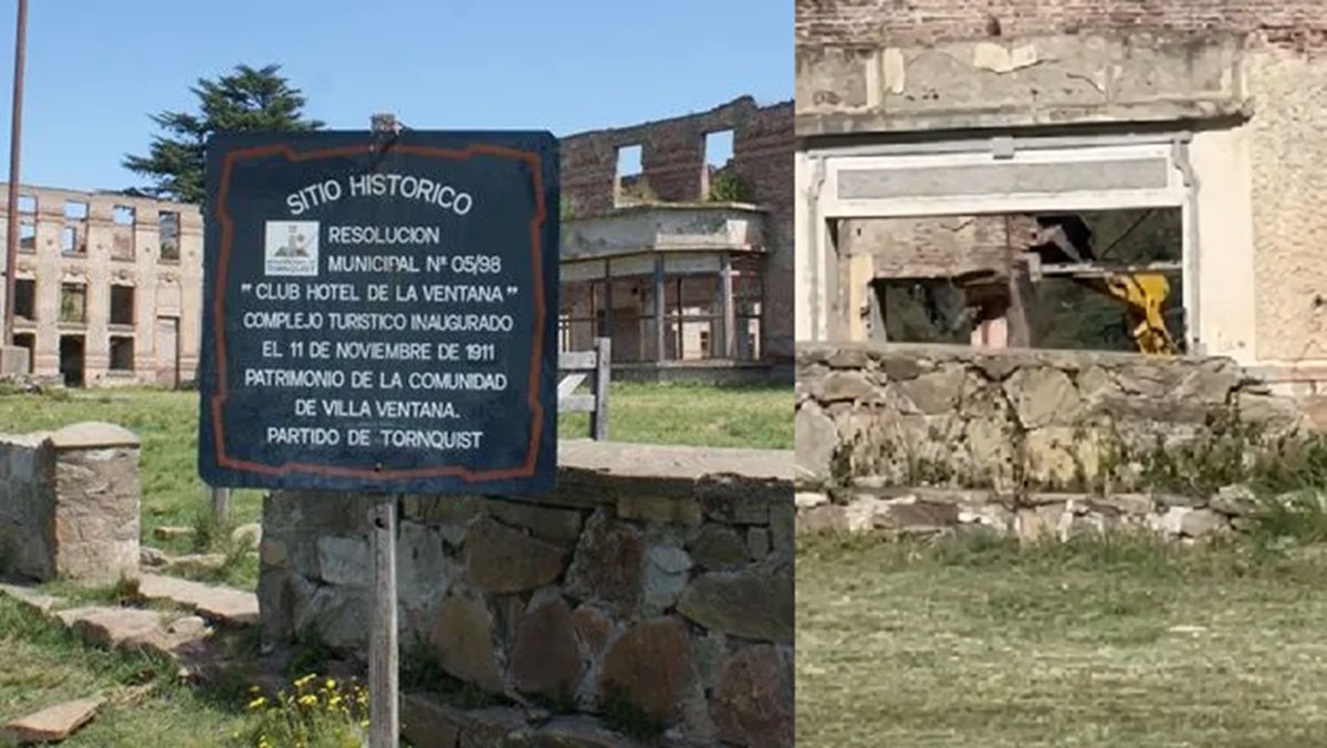 Municipio de Tornquist actúa tras demolición ilegal en el Ex Club Hotel de Villa Ventana