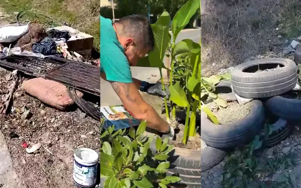 Vecino de Ingeniero Maschwitz limpia un basural, pero la basura vuelve y destrozan su trabajo
