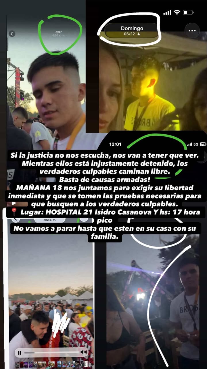 Manifestación por liberación de los acusados