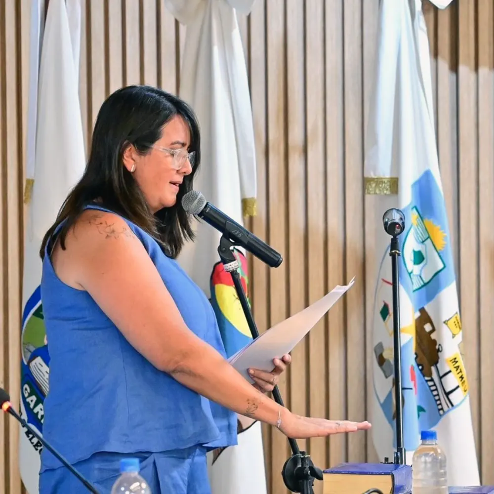 Laura Cejas durante su juramento