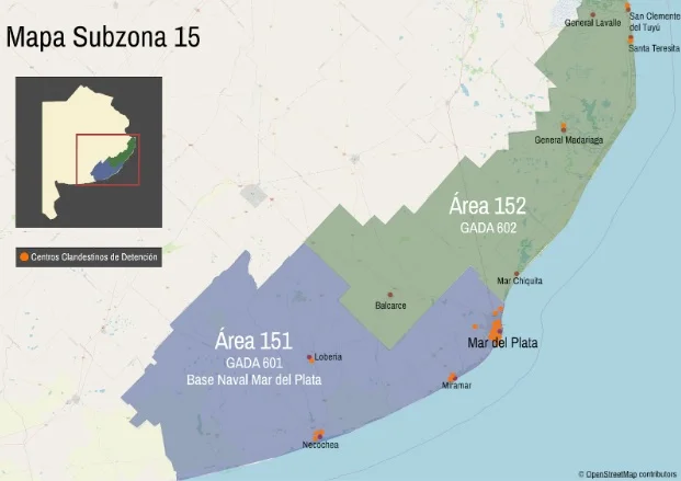 Vista aérea Base Naval y GADA 601 en Mar del Plata