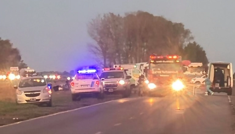 Zona del accidente en Ruta Nacional 3